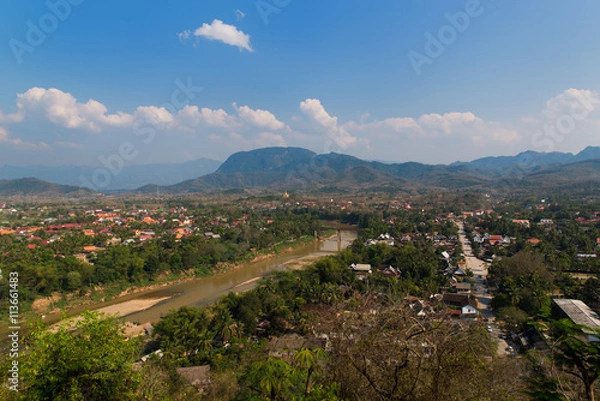 Fototapeta 世界遺産ルアンパバーンの街並み
