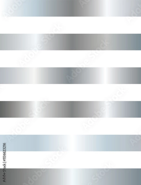 Obraz Silver strip isolated design.