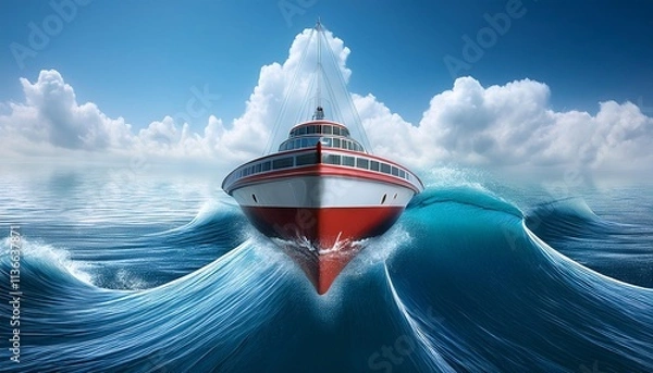 Obraz ship in the ocean