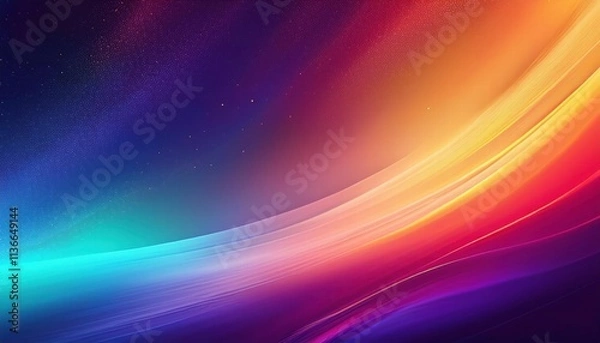 Fototapeta Abstract Gradient Flow: A vibrant, abstract background with a flowing blend of deep blue, teal, orange, and magenta hues. The smooth transitions create a dynamic and energetic composition.  