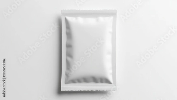 Obraz Realistic sachet mockup featuring a sleek texture and subtle lighting effects.