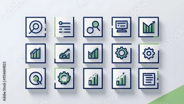 Fototapeta Seo and web Line  Icons 16
