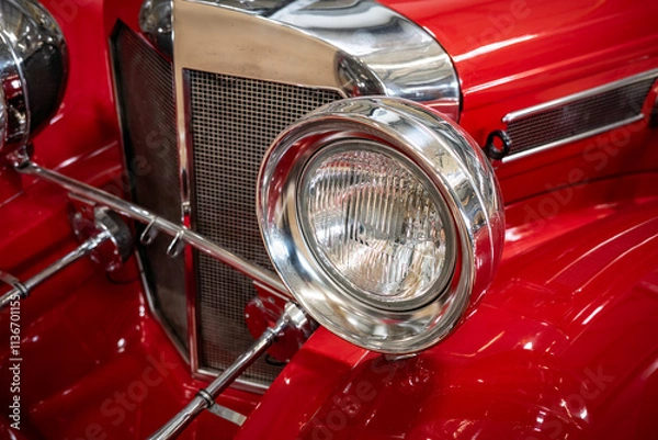Fototapeta details of old timer car