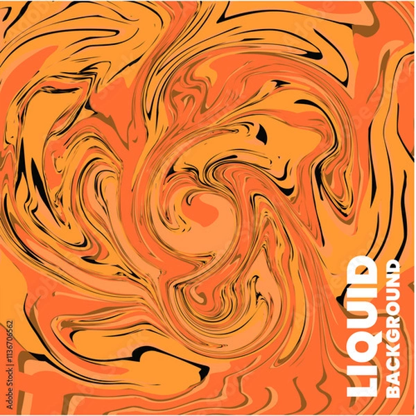 Fototapeta Graphic abstract liquid or fluid background for your design