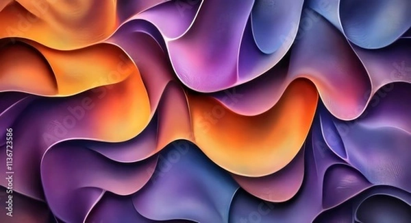 Fototapeta Abstract swirling colorful wavy layers.
