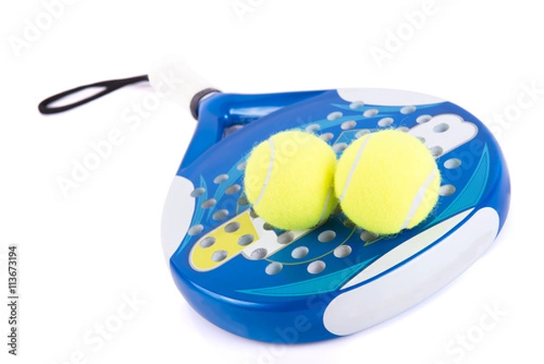 Obraz White and blue racket paddle