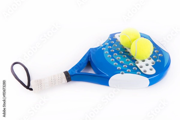 Obraz White and blue racket paddle
