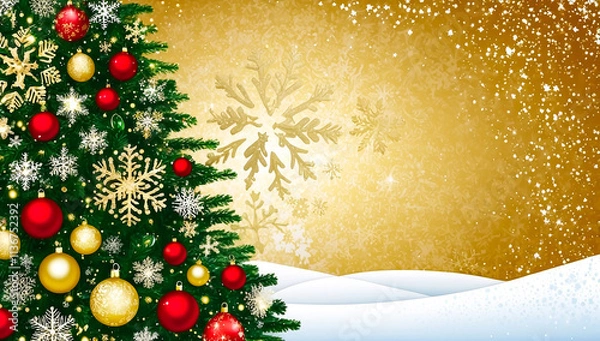 Obraz christmas tree background, creating space for text or images,