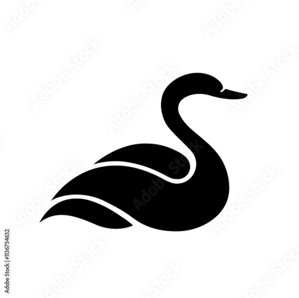 Obraz Black swan logo