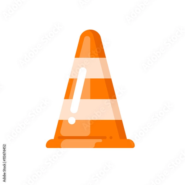 Fototapeta Cone vector icon. Road sign