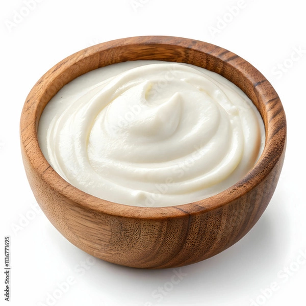 Obraz Yogurt is a creamy dairy product made by fermenting milk with bacterial cultures,