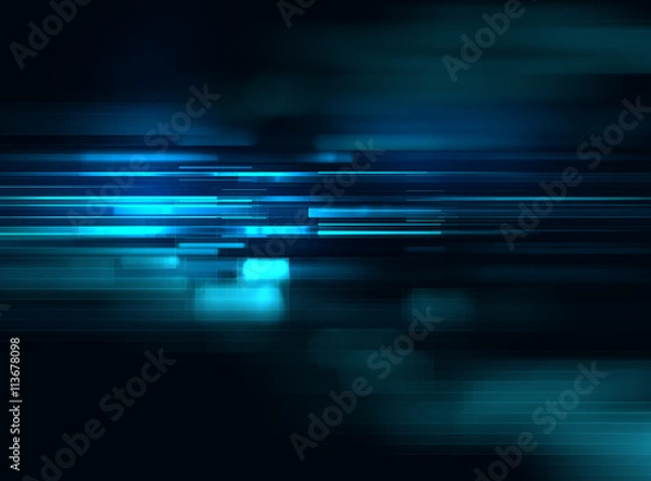 Fototapeta blue geometric  shape abstract technology background