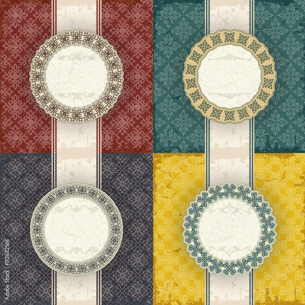 Fototapeta Set of Vintage frame
