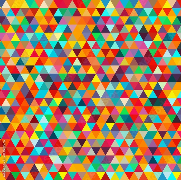 Obraz abstract background consisting of colorful small triangles