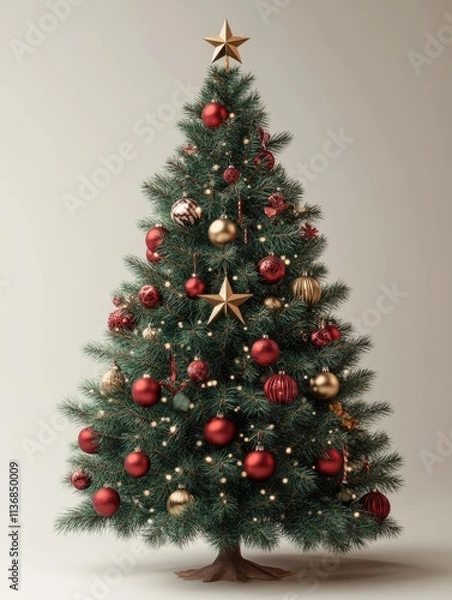 Obraz Christmas Tree with Decorations