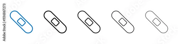 Fototapeta Band aid icon Outline vector logo for web ui