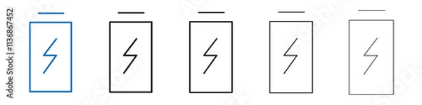 Fototapeta Battery icon Outline vector logo for web ui