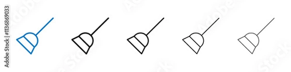 Fototapeta Broom icon Outline vector logo for web ui