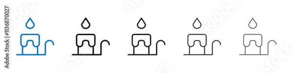 Fototapeta Candle icon Outline vector logo for web ui