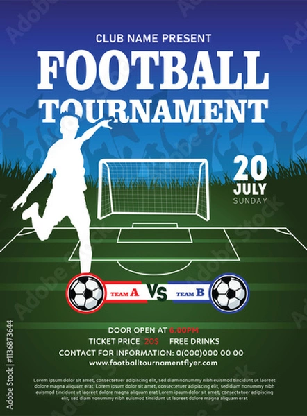 Obraz football tournament flyer.eps