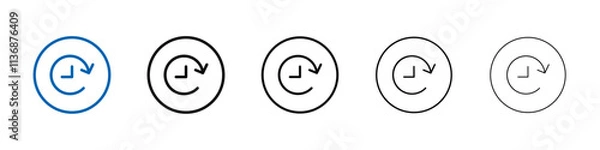 Obraz Duration icon Outline vector logo for web ui