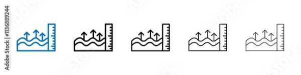 Fototapeta sea level icon Outline vector logo for web ui