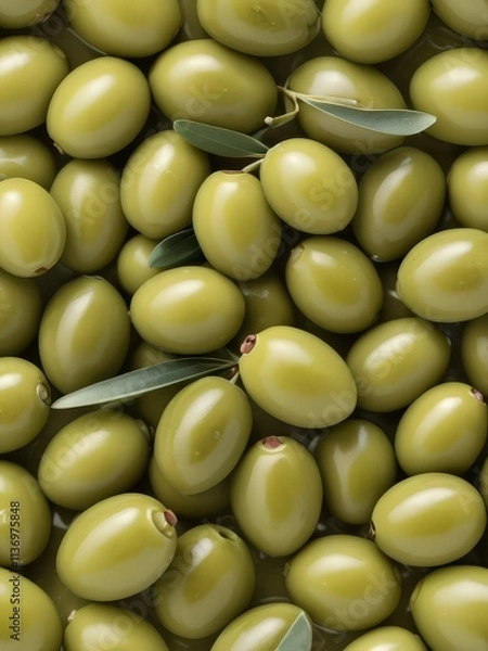 Obraz green olives background