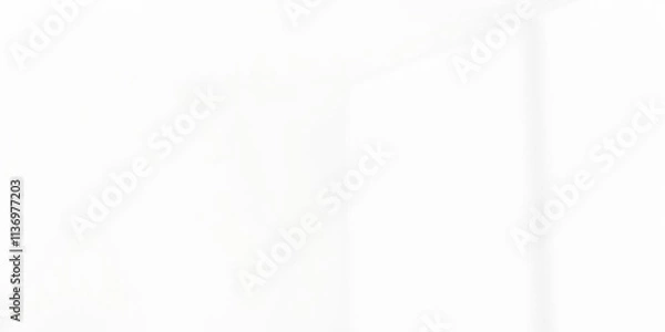Fototapeta Realistic shadow effect on a blank white wall for design projects, effect, blank, space