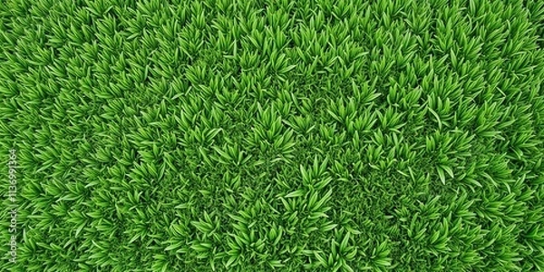 Fototapeta Lush green artificial grass background perfect for landscaping and sports, maintenance-free, outdoor, ground cover