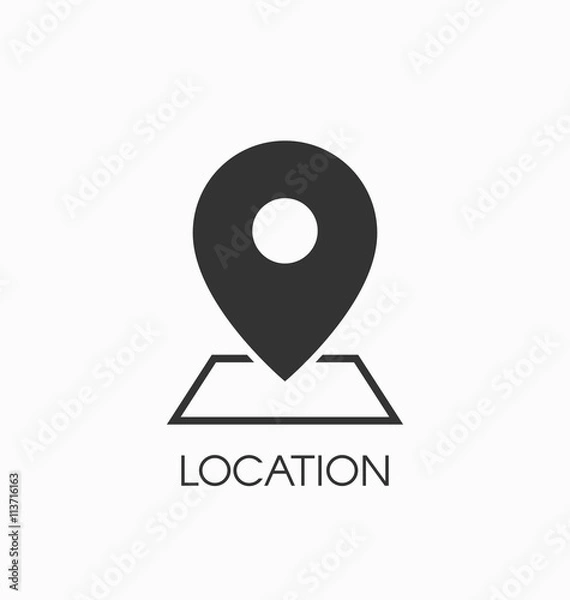 Obraz Location icon vector sign