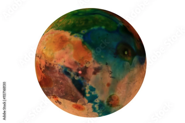 Fototapeta Planets for use in your photos or art images. Made from liquid art using water, paint, soap, oil and inks. Macro photos.