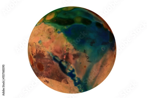 Fototapeta Planets for use in your photos or art images. Made from liquid art using water, paint, soap, oil and inks. Macro photos.