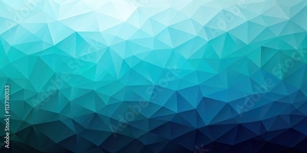 Fototapeta Abstract blue teal gradient polygon shaped background, polygon, gradient, abstract, blue, teal, shape, background, design