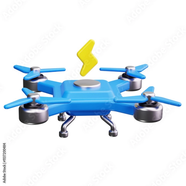Fototapeta drone 3d Render Icons