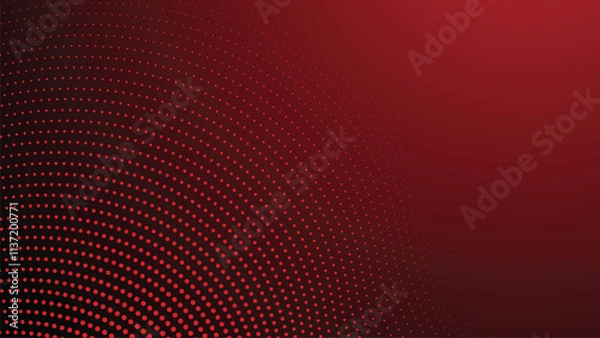 Fototapeta Red gradient with halftone abstract background for backdrop or presentation