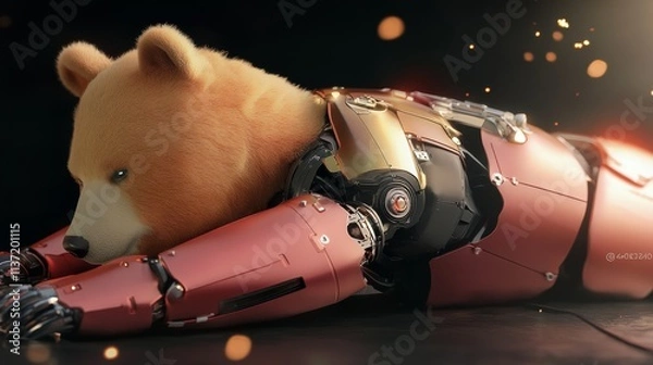 Obraz Bear Robot, Futuristic Creature