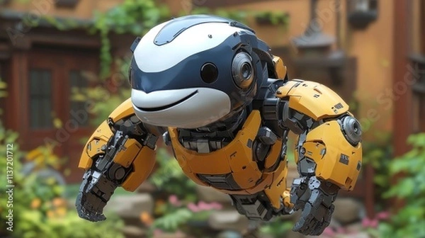Obraz Cute Robot Dolphin