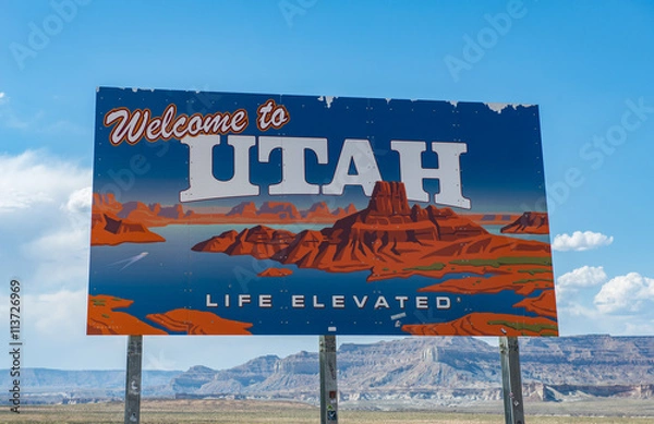 Obraz Utah State sign
