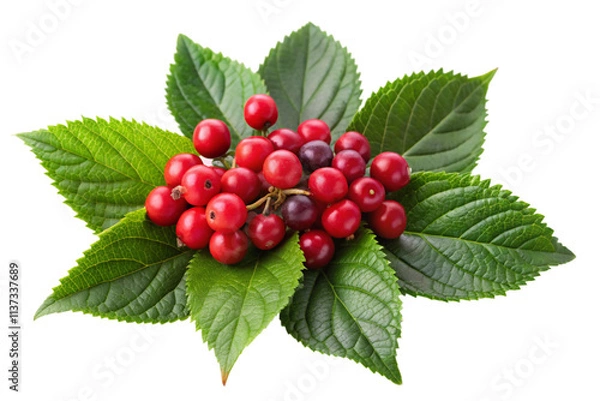 Obraz red currant isolated on white background