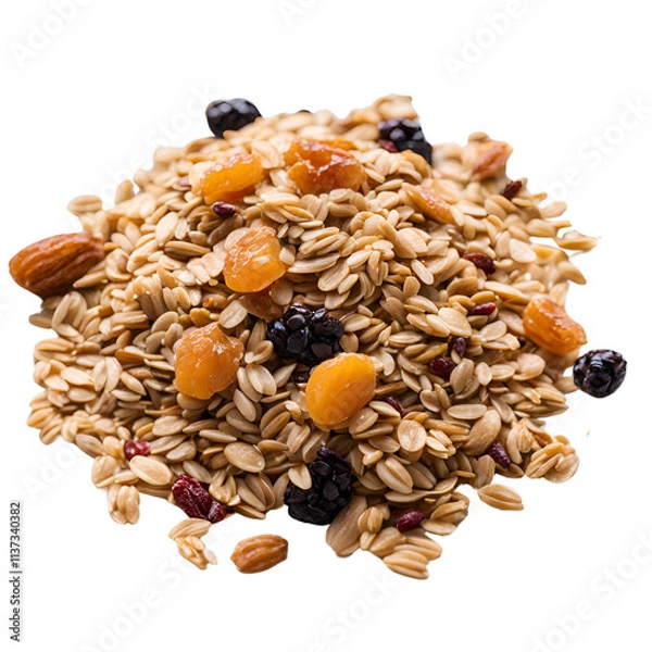 Fototapeta Sunflower seeds and clusters add a delightful crunch to the granola mixture