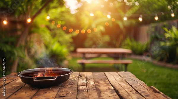 Obraz table and chairs on the terrace