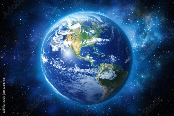 Fototapeta Blue Earth Concept Background