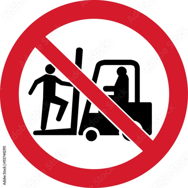 Obraz No riders on forklifts