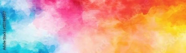 Fototapeta Radiant online branding elements like logos, banners, and slogans painted in bold watercolor strokes, evoking innovation and trust