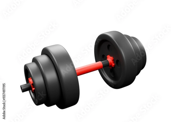 Obraz 3D low poly gym equipment icon