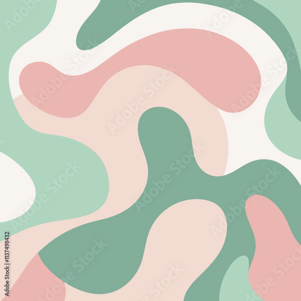 Fototapeta Abstract Teal Green Leaf Botanical Nature Pattern Design.