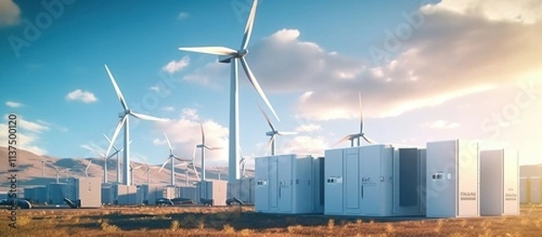 Obraz Modern hydrogen energy storage