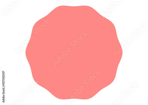 Fototapeta ピンクのでコボコした丸いフレーム