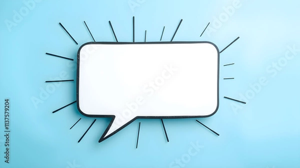 Fototapeta Hand drawn speech buble. Speech bubbles talk bubbles. AI generated image, ai.