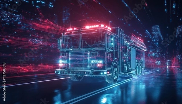 Obraz Digital Fire Engine